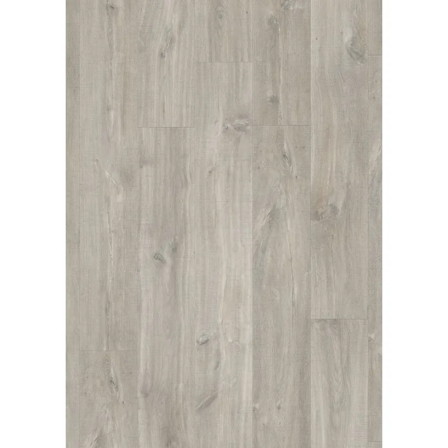 Quick Step panel winylowy ze zintegrowanym podkładem Alpha Blos dąb Canyon szary ze śladami cięcia piłą AVSPU40030