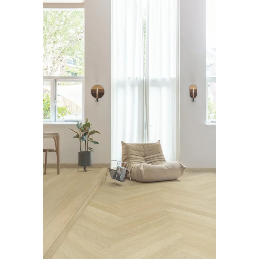 Quick Step panel winylowy jodełka Pristine Glue serene oak light natural SGHBC20331