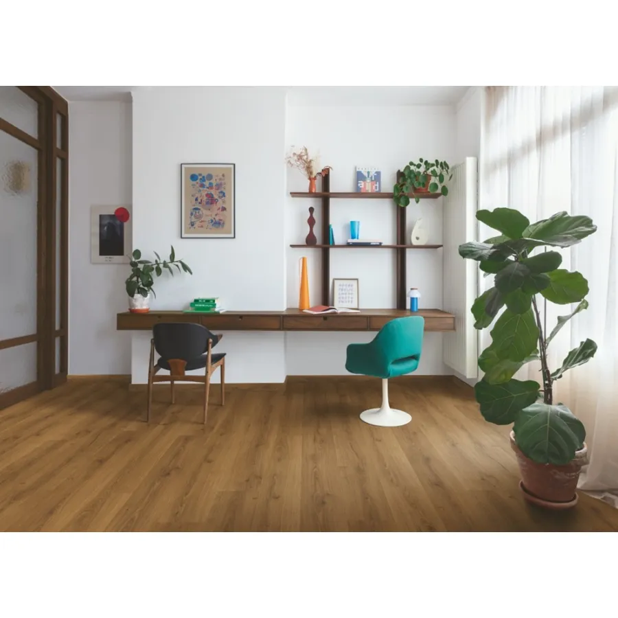 Quick Step panel winylowy ze zintegrowanym podkładem Alpha Bloom dąb botaniczny karmelowy AVMPU40315