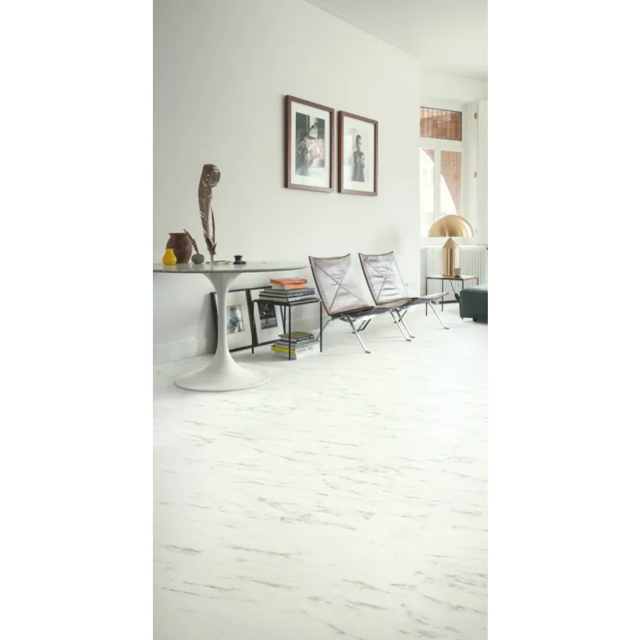 Quick Step panel winylowy Alpha Oro Base marmur Carrara biel AVSTT40136